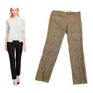Brooks Brothers Natalie Fit Cream/Tan/Black Pants, Sz 6